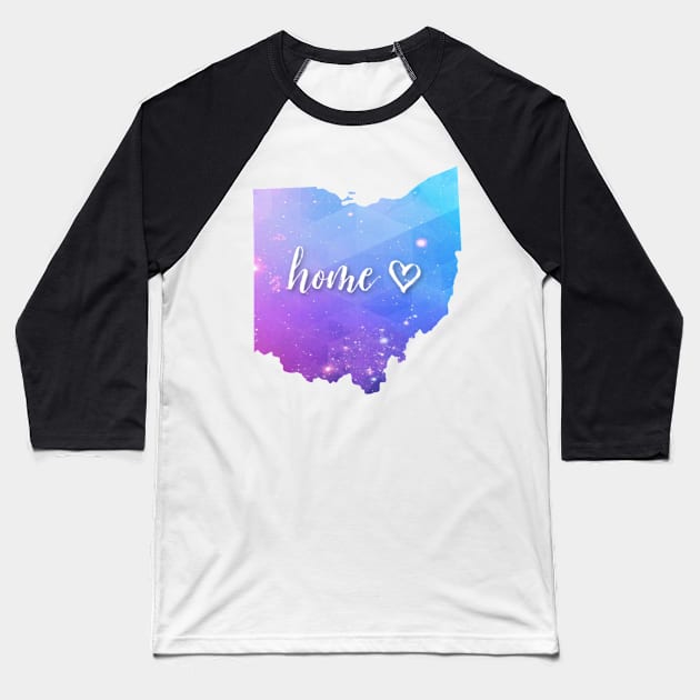 Ohio Galaxy Geometric "Home" Baseball T-Shirt by broadwaygurl18
